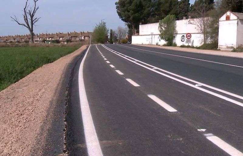 Inicio obras carril bici La Puebla de Alfindén - Pastriz